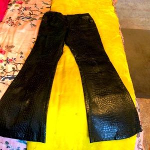 Vintage authentic 1970s vinyl bell bottoms